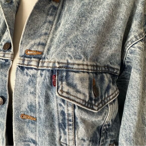 Levi’s Oversized Acid Relaxed Casual Denim Country Baggy Jean Button Jacket - Picture 8 of 11